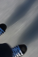 Skating on the lake
