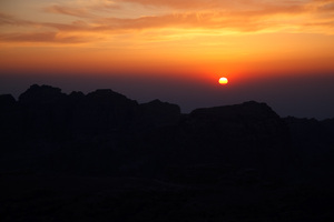 Tramonto su Wadi Musa