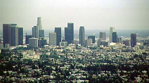 La downtown di Los Angeles vista dal Griffith Observatory